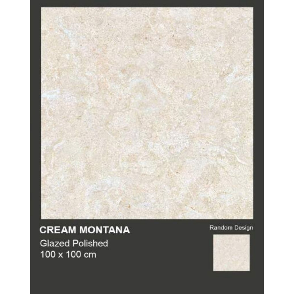 GRANIT MEREK VALENTINO GRESS TYPE CREAM MONTANA UKURAN 100X100 GLAZED POLISHED