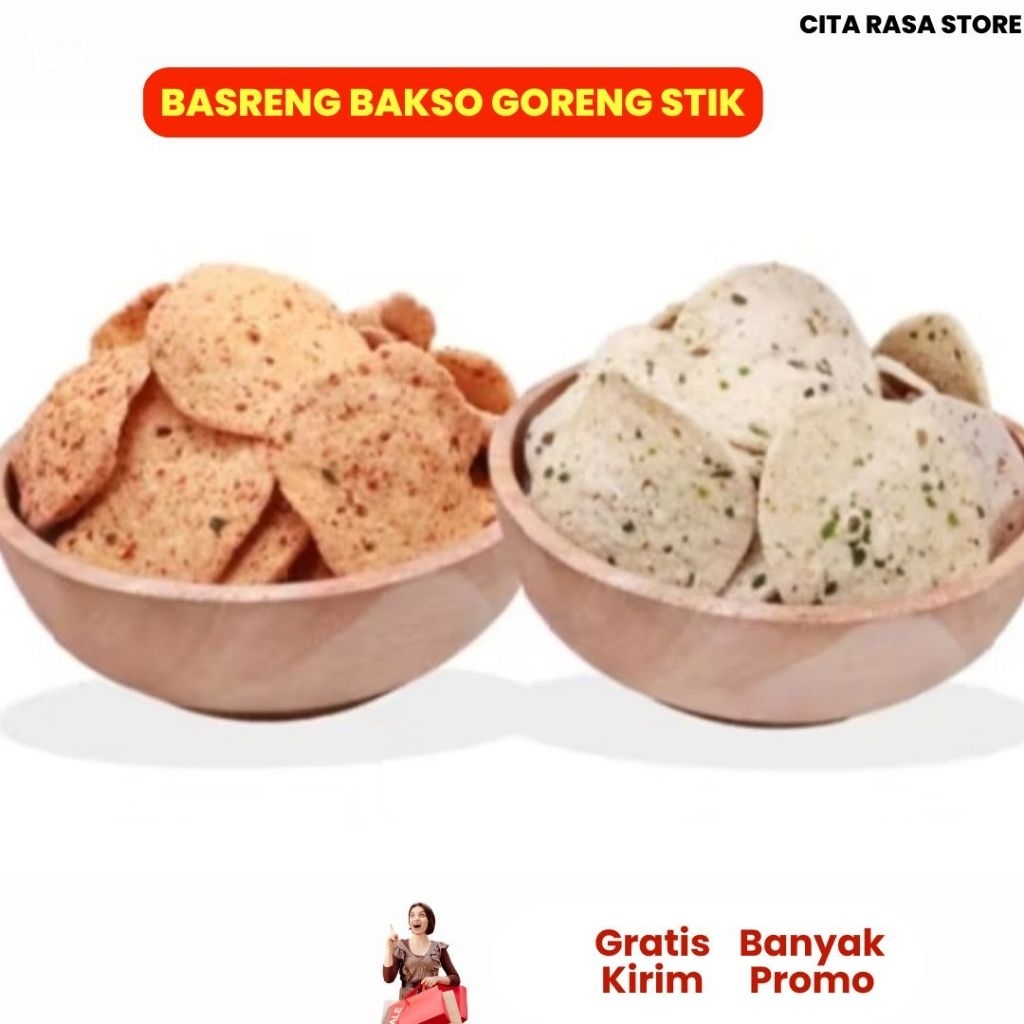 

Keripik Baso Goreng Pipih Pedas Daun Jeruk 1KG/Basreng Koin/Basreng Bulat