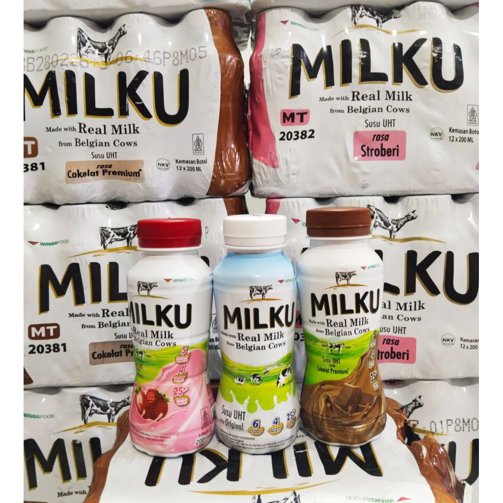 

Milku susu UHT 200 ml sekrat isi 12 btl