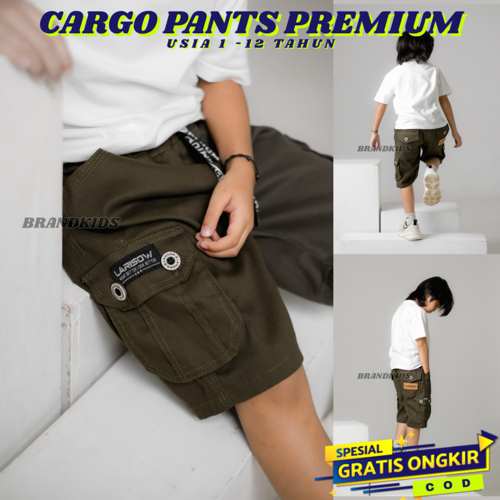 Celana PDL cargo pendek anak laki laki