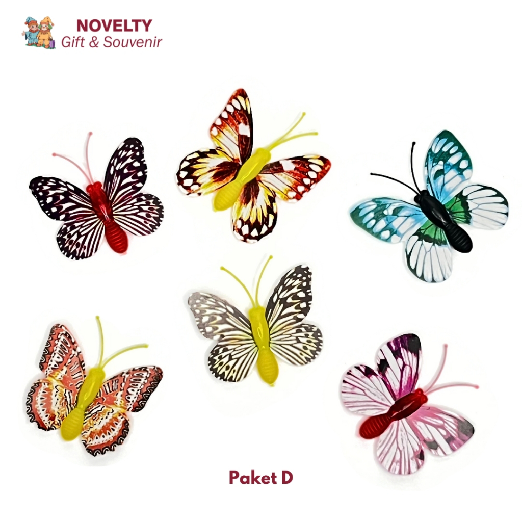 Souvenir Magnet Kulkas Serangga Kupu Kupu