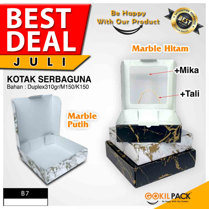 

Kotak Kado Baju - Kotak Mika Marble - Kotak Souvenir - 22x22x6 - B7