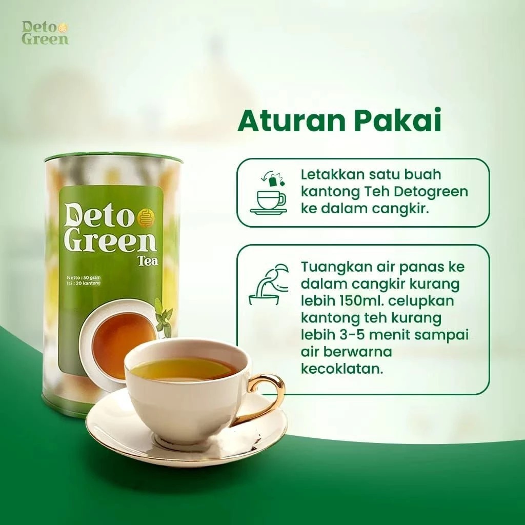 

DETOGREEN Paket Teh Detoks Usus Sistem Herbal Alami Sehat 50gr isi 20 kantong