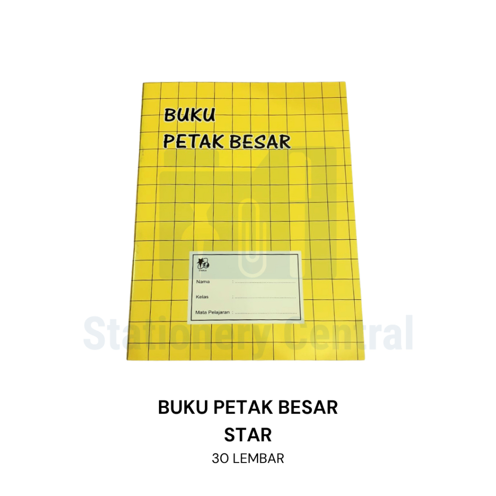 

Buku Tulis Petak Besar Star 30 lembar isi 10 buku Mandarin Sekolah Notebook