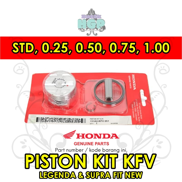 Piston Kit Supra Fit, Seher Set Legenda Original AHM - PISTON KIT