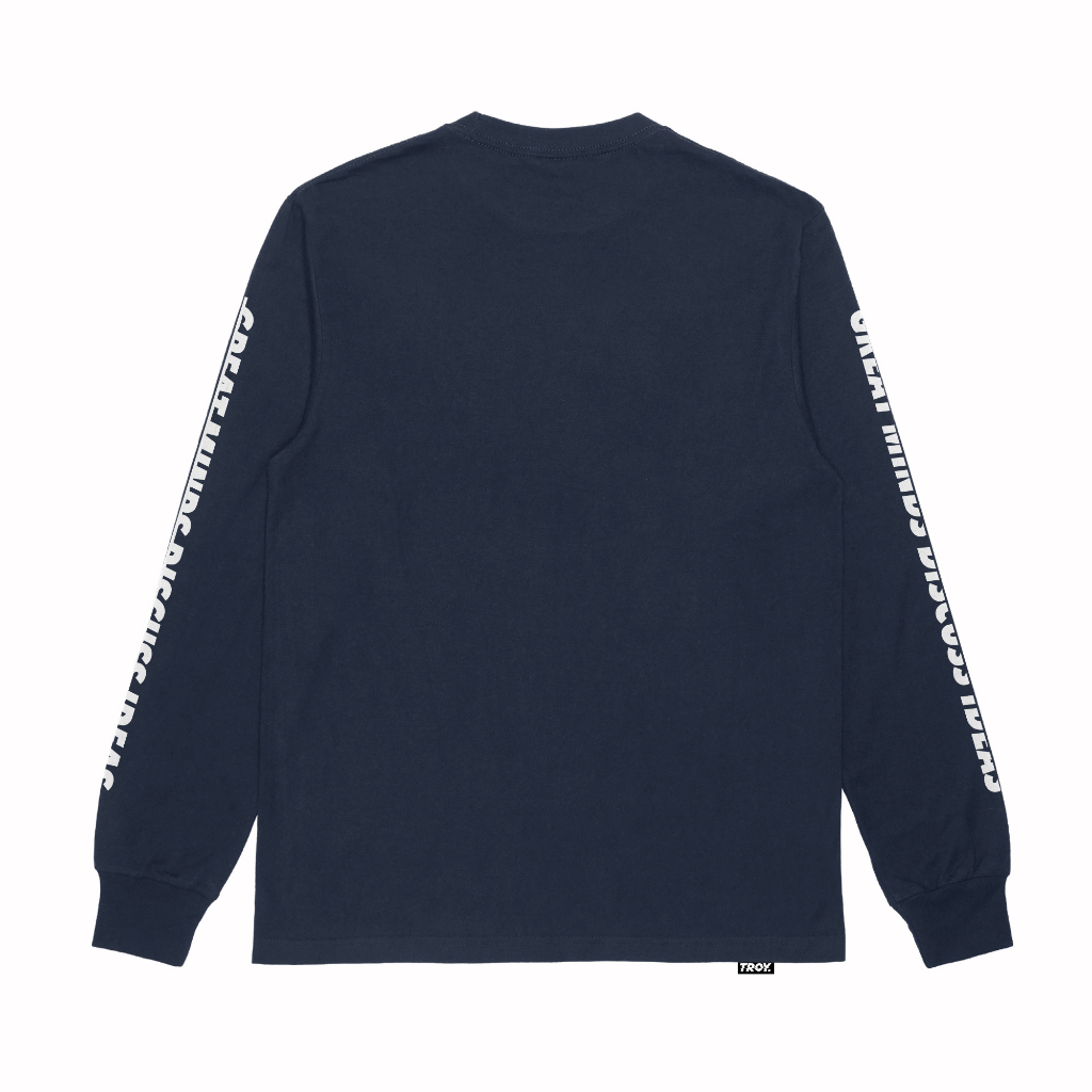 Troy Company Longsleeve Tshirt Navy Great Minds - Kaos Lengan Panjang Biru Navy LS 3161