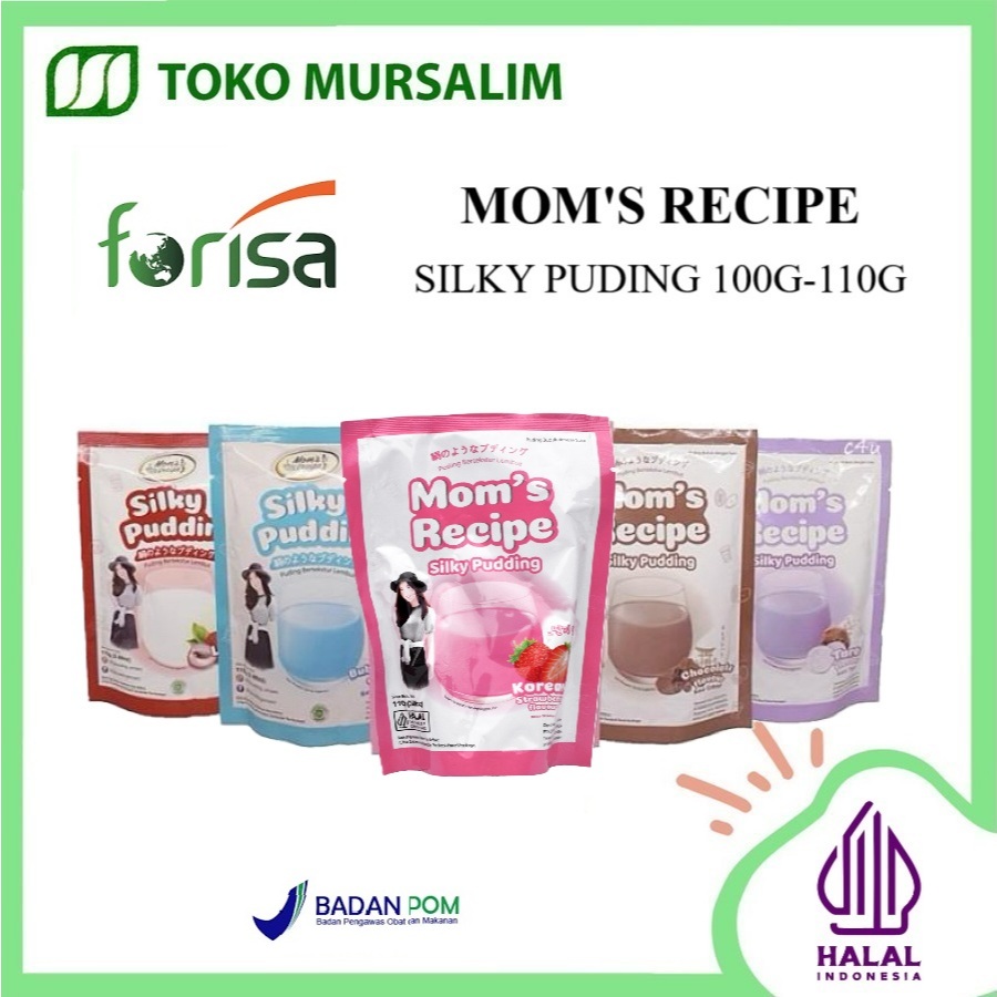 

Mom's Recipe Silky Pudding Aneka Rasa-Forisa Puding Bertekstur Lembut-Silky Puding Mengandung Susu-Puding Susu-Chocolate Flavour/Rasa Cokelat-Korean Strawberry/Rasa Stroberi-Martcha Flavour/Rasa Matcha