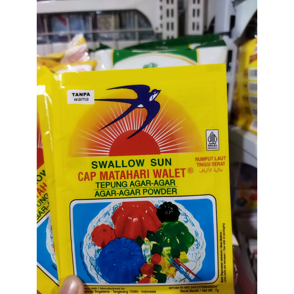 

Swallow Sun Walet Agar-agar 7gr / Bubuk Agar agar Cap Matahari
