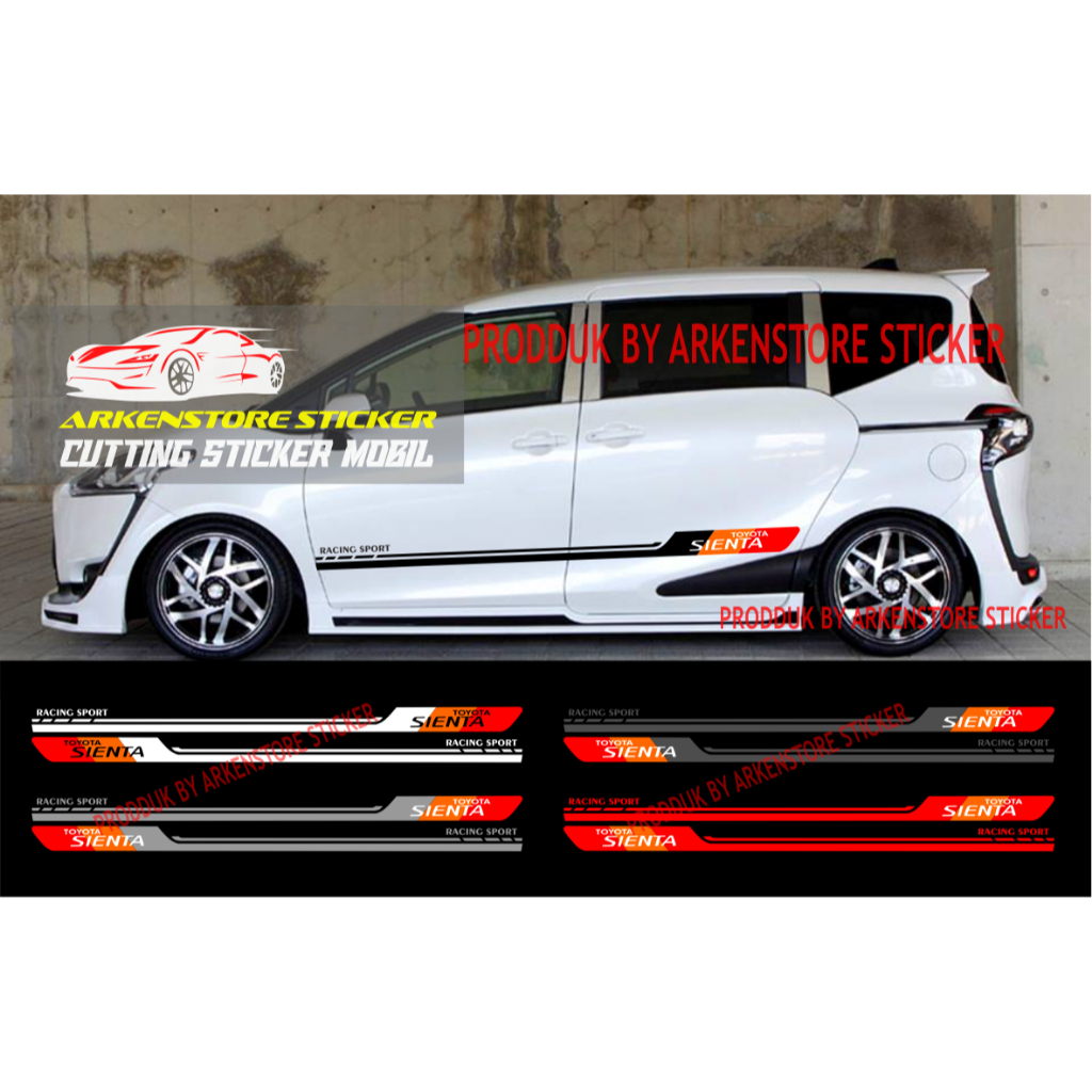 Stiker mobil toyota sienta cutting stiker sticker mobil sienta stiker terbaru