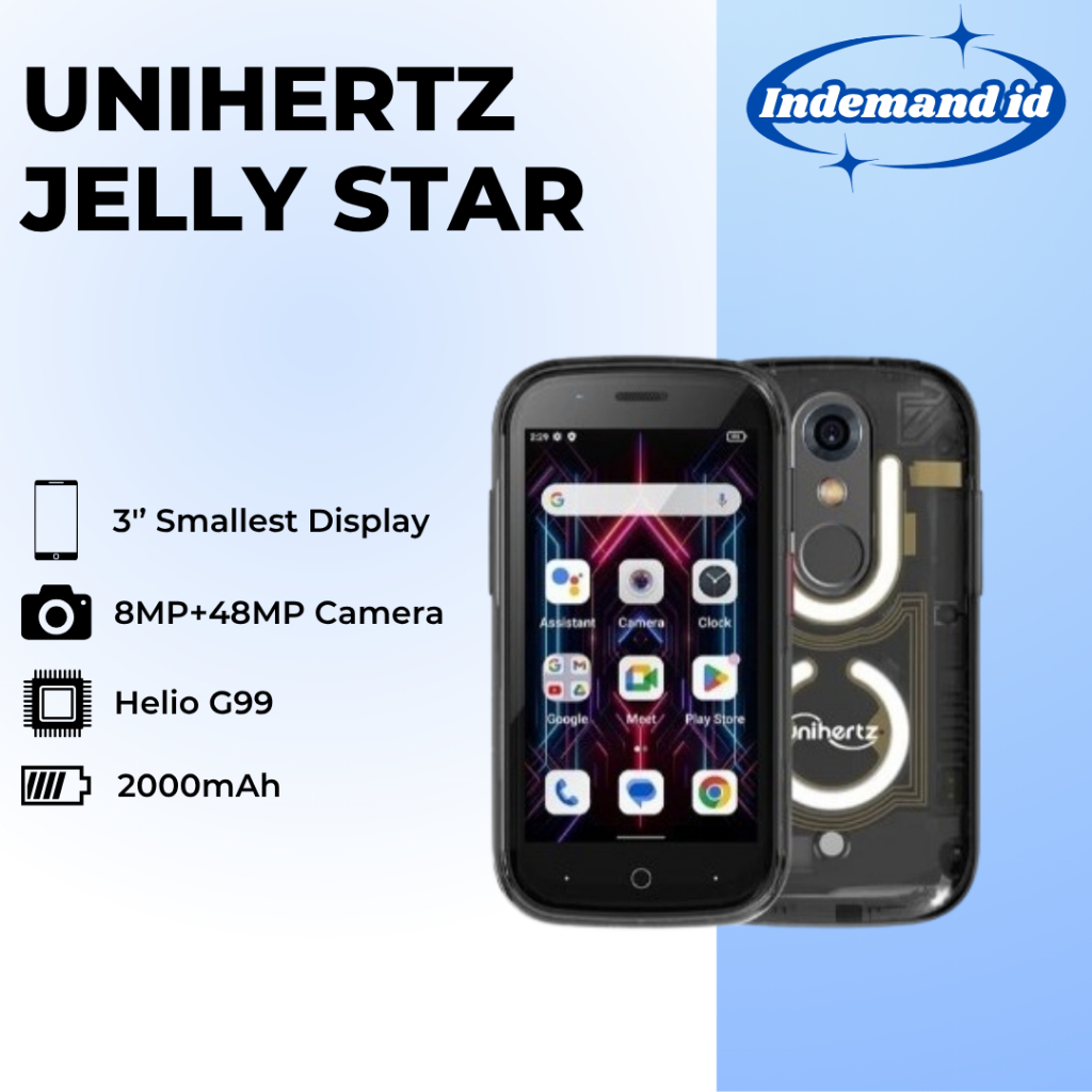 Unihertz Jelly Star Smartphone Mini Android 13 8GB 256GB Lampu Led