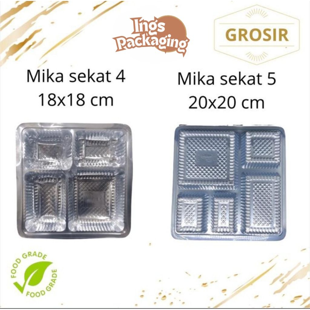 Mika Plastik Sekat 4 dan Sekat 5 Untuk Box Ukuran 18x18 dan 20x20