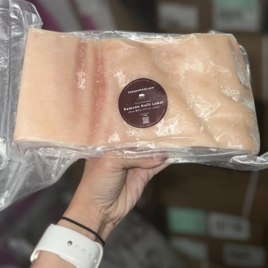 

Samcan Babi IMPORT Super Premium 1kg Berlapis 5 Pork Belly Skin on Import