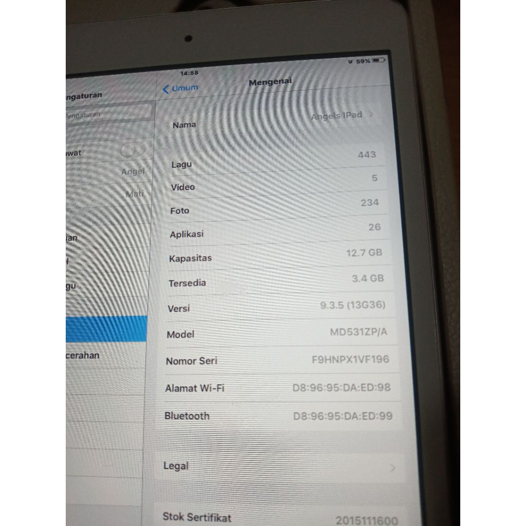 IPAD MINI 16GB BYPASS