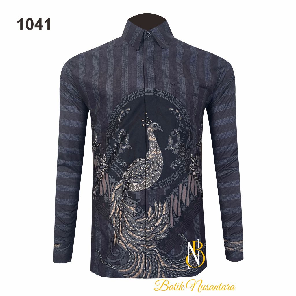 

Batik Nusantara Indonesia Kemeja Batik Slimfit Lapis Furing 1041 / Batik Pria