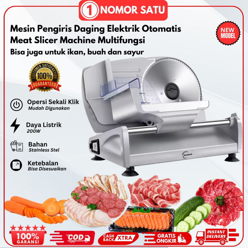 Meat Slicer Mesin Pengiris Daging Otomatis 10inch Food Slicer 250 ORI