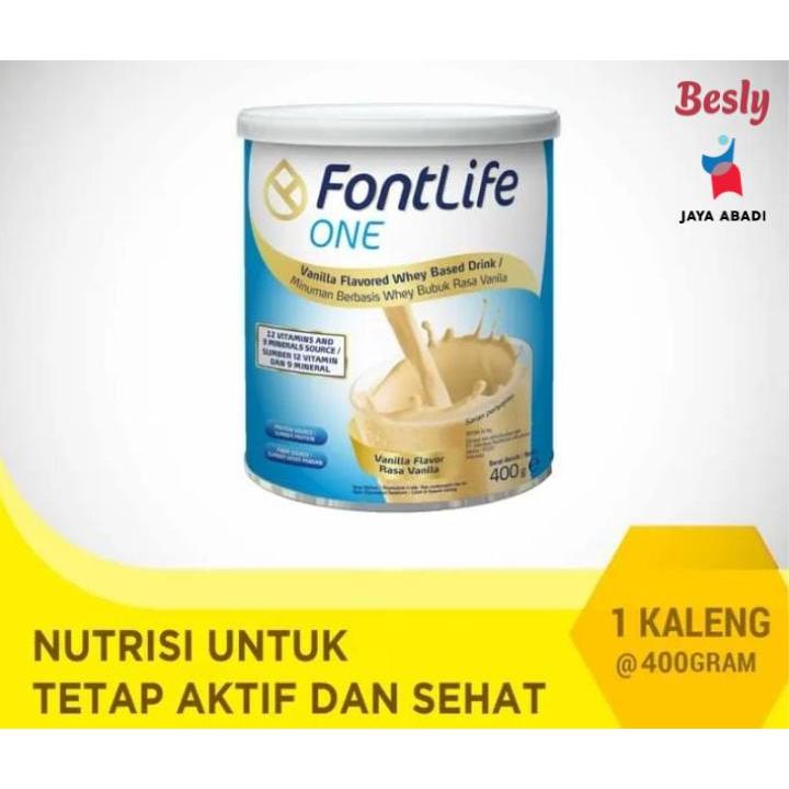 

FONTLIFE ONE VANILA, 400gr - Minuman Berbasis Whey Protein