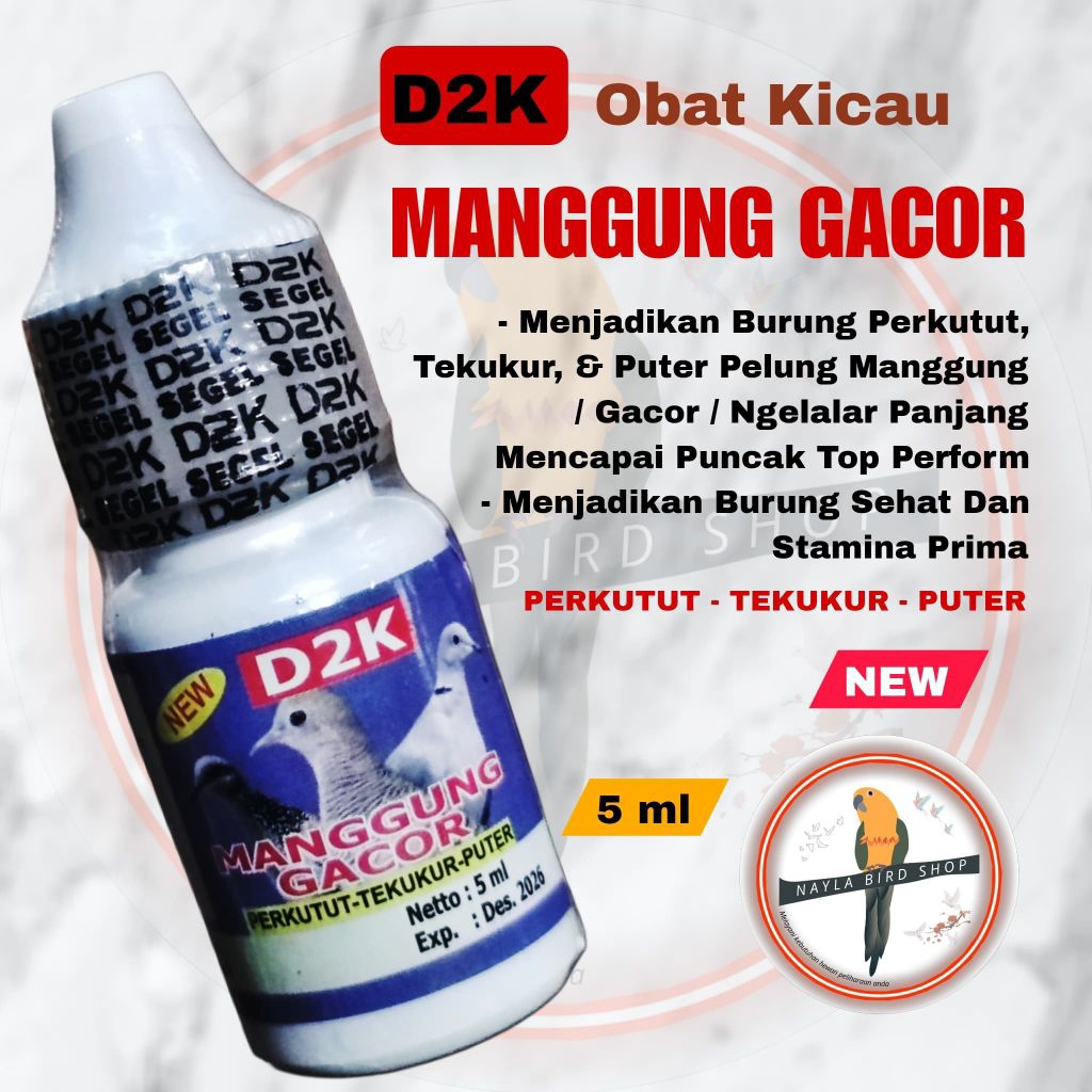 D2K MANGGUNG GACOR VITAMIN PENGGACOR BURUNG PERKUTUT PUTER PELUNG
