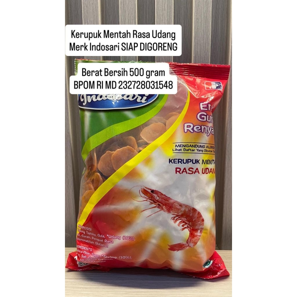 

Kerupuk siap goreng Indosari rasa Udang
