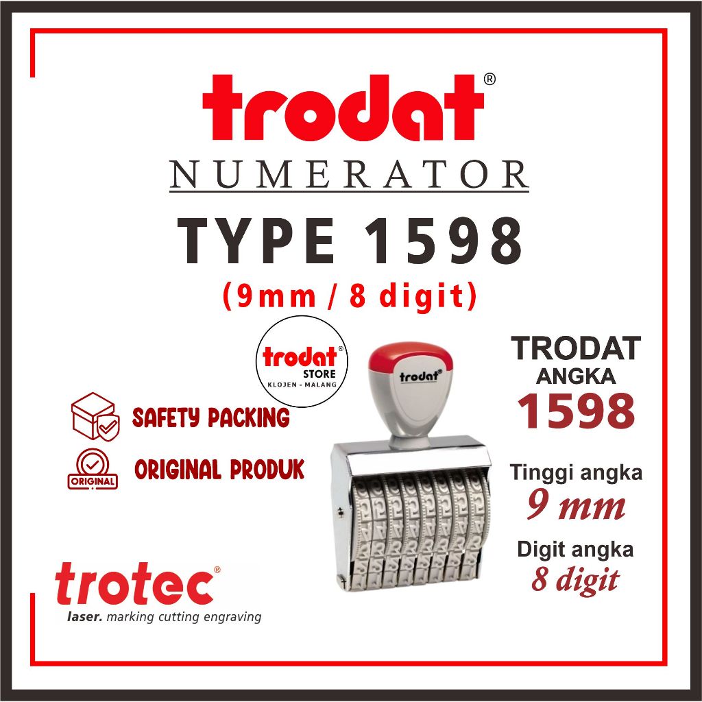 

Stempel Trodat 1598 (9mm 8digit) | STEMPEL TRODAT NUMERATOR (ANGKA DAN SIMBOL BISA DIPUTAR)