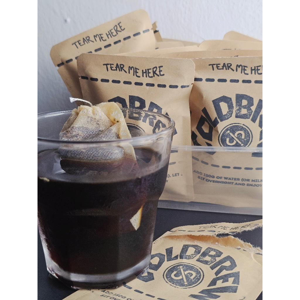 

Cold Brew Coffee Bags – Single Serve 15g | Arabica Robusta Blend | Smooth, Strong, Low Acid | Ready to Brew Cold Coffee