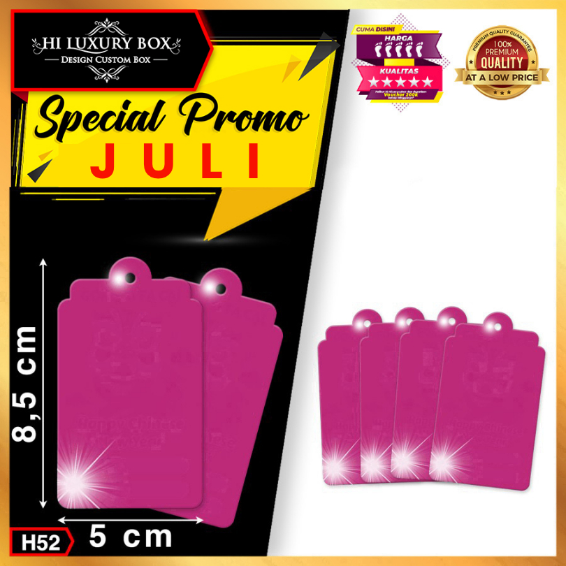 

Hangtag Pink | Hangtag Serbaguna | Duplex | 5x8.5 Hangtag Murah