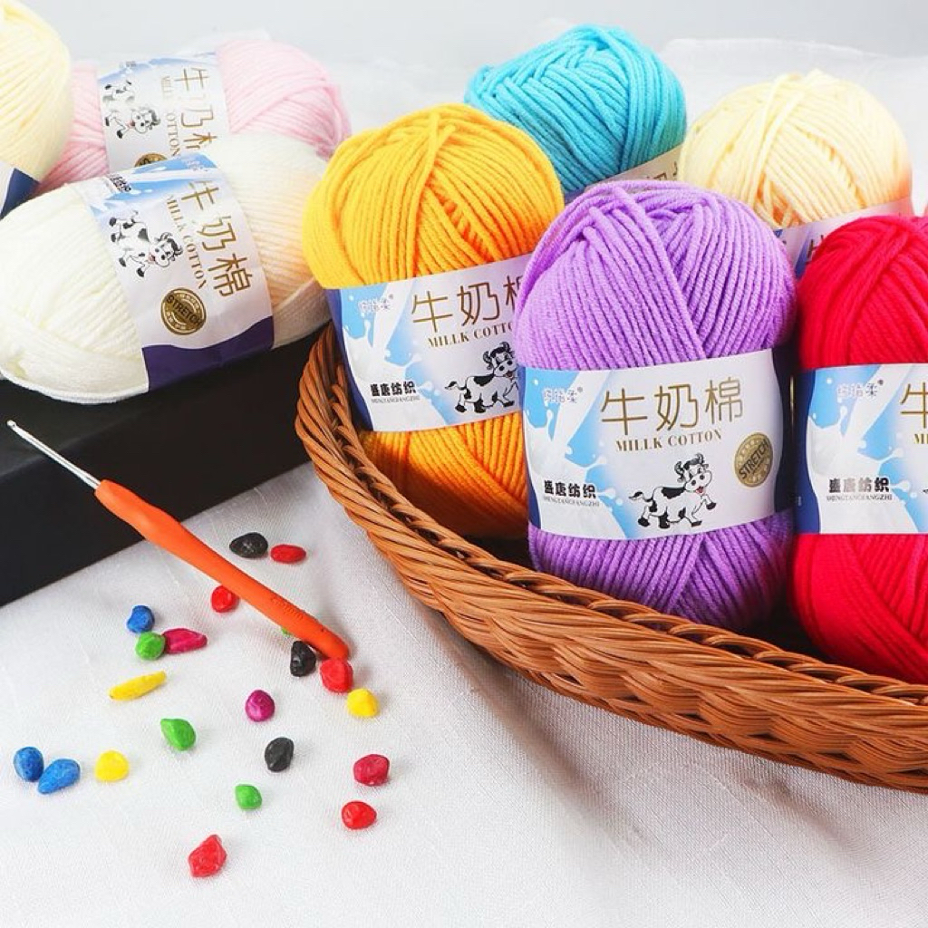 [CRAFTHIC] Benang Rajut Milk Cotton 5 ply || Benang Rajut || Benang Crochet