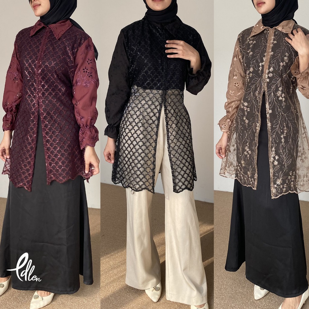 Safira Outer Brukat Kondangan Payet Outer Brokat Full Payet Outer Brukat Wisuda Brokat Nikahan