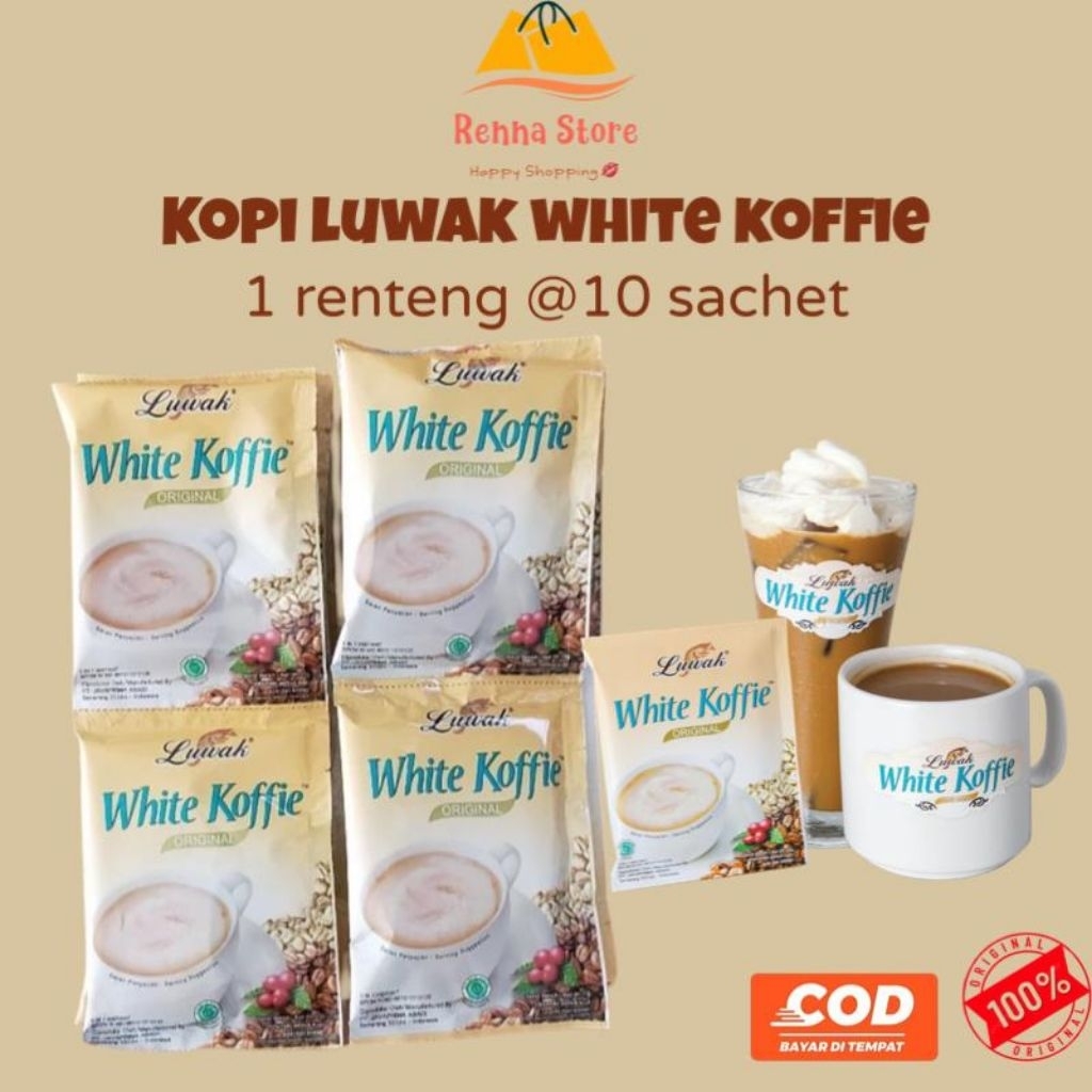 

Kopi Luwak White Koffie 1Rtng (1Rtg isi 10sachet) 20gr