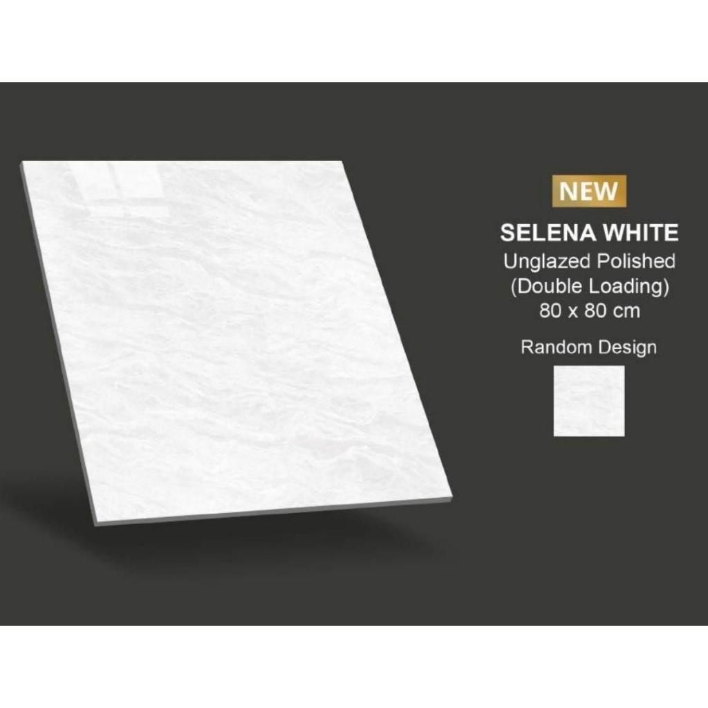 GRANIT MEREK VALENTINO GRESS TYPE SELENA WHITE UKURAN 80X80 UNGLAZED POLISHED DOUBLE LOADING