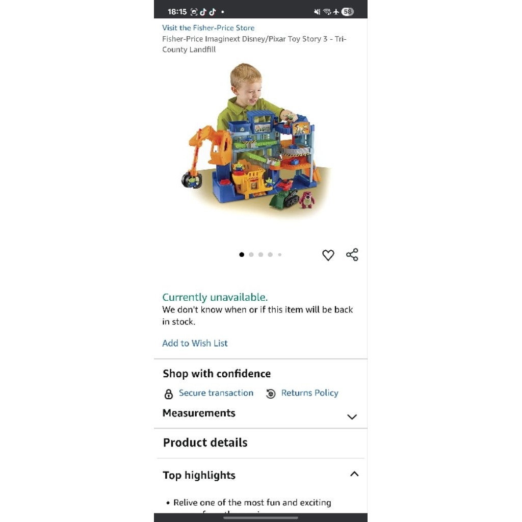 IMAGINEXT FISHER PRICE TOYSTORY 3