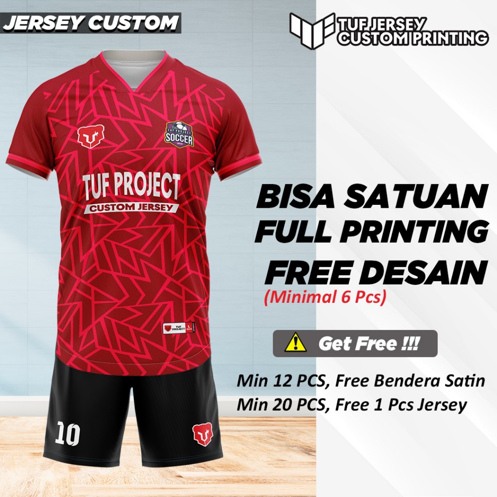 Jersey Futsal Sepak Bola Voli Volly Bulu Tangkis Badminton Custom Full Printing Setelan Satuan Bijia