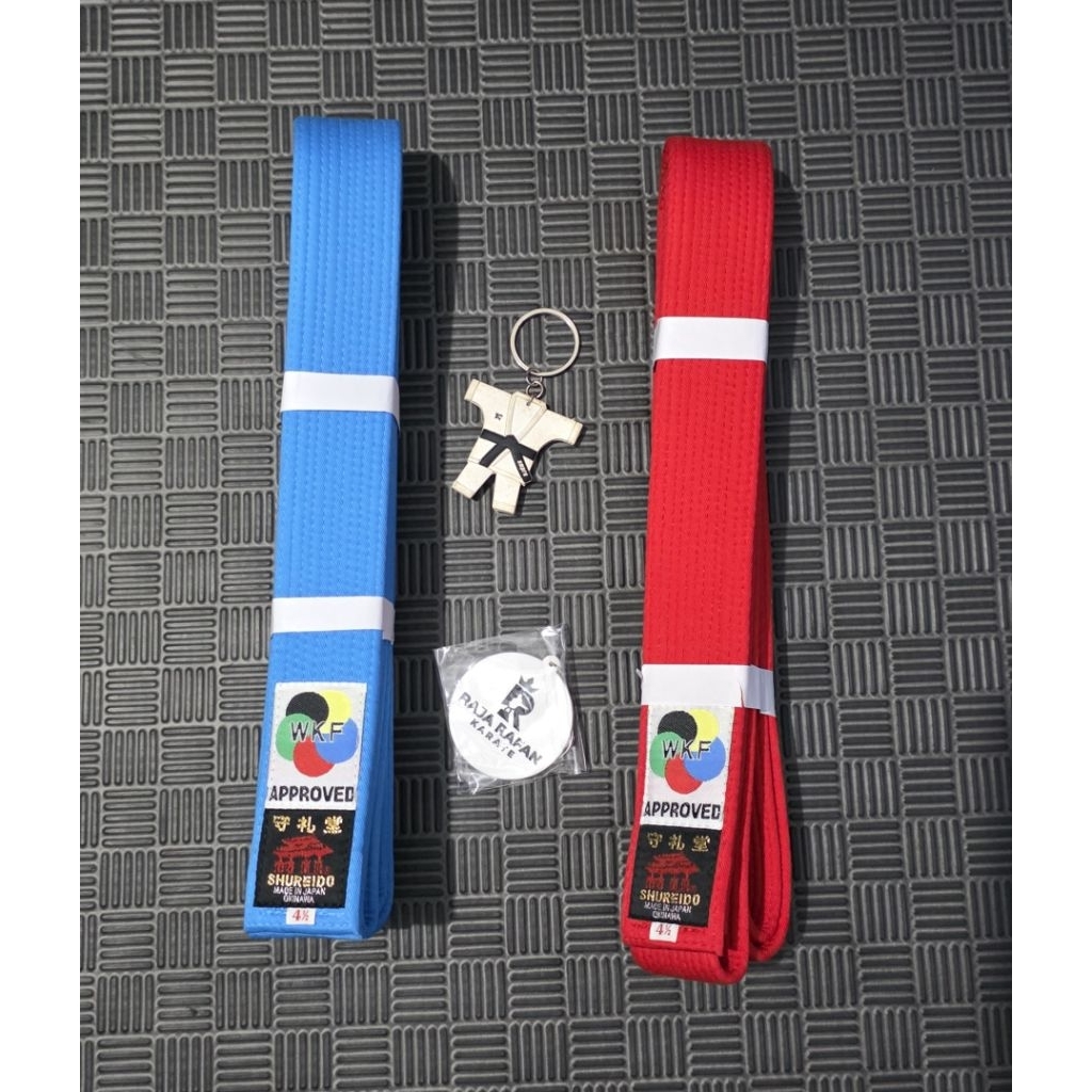 Sabuk Karate Kata Shureido Aka Ao Merah Biru Sabuk Karate Shureido WKF APPROVED Original  Japan