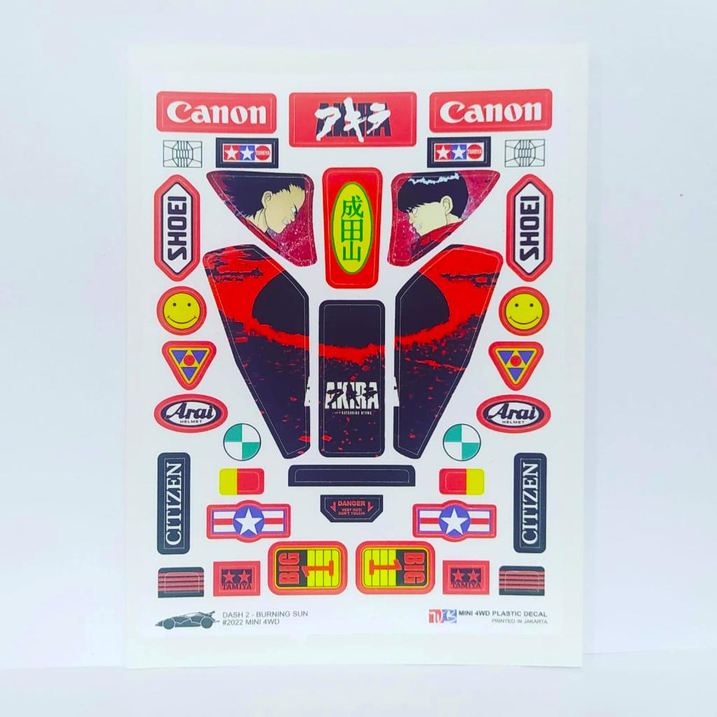 Stiker Burning Sun - Akira - Body Merah - Vinnyl