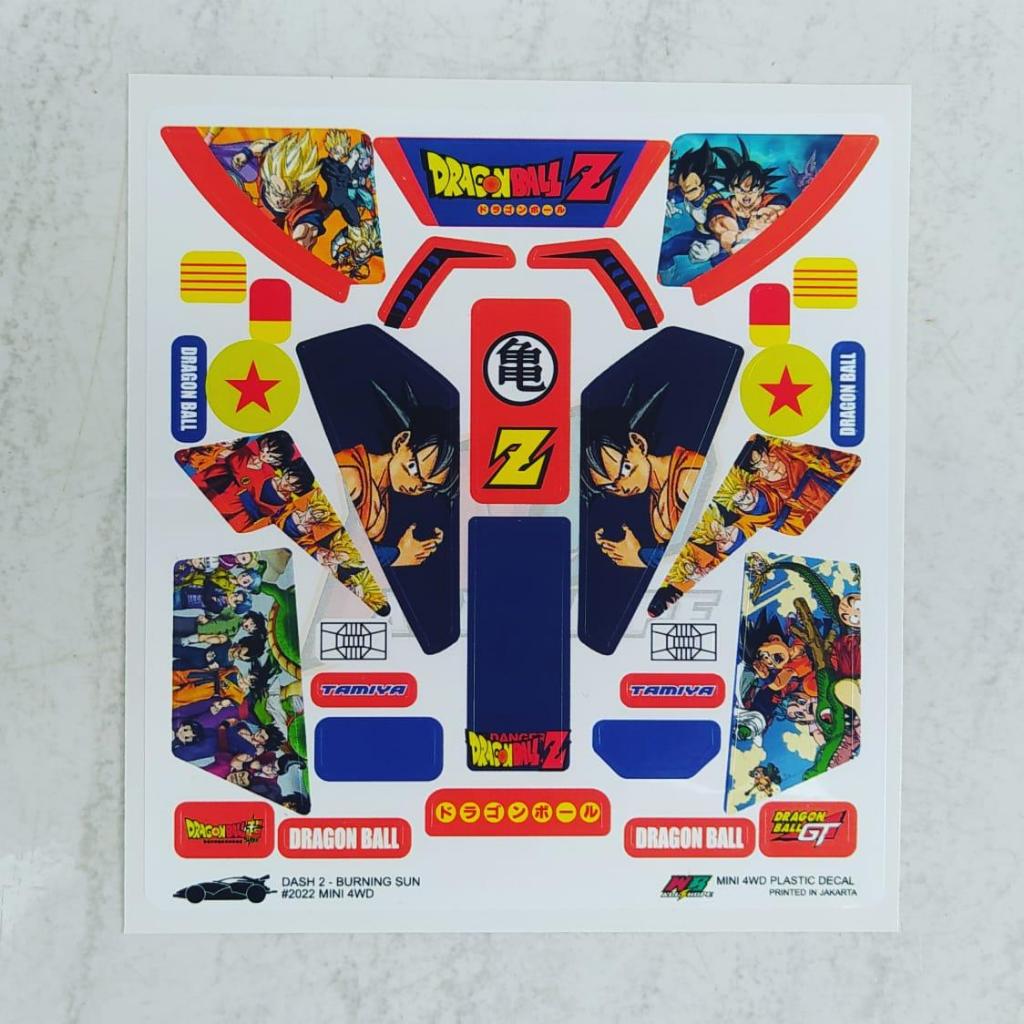Stiker Burning Sun - Dragon Ball Z - Body Biru - Vinnyl