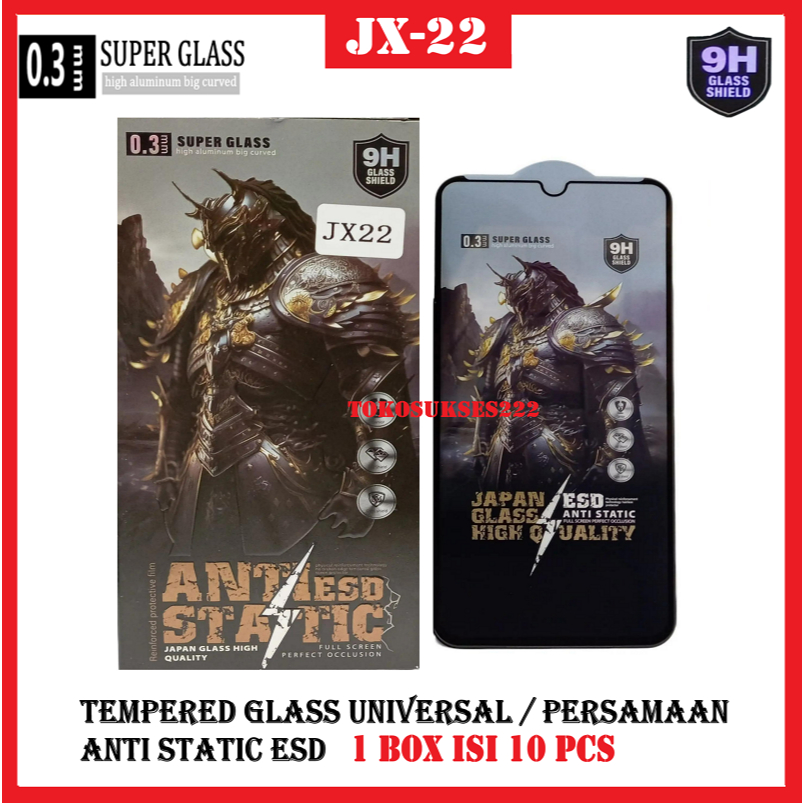 1 Box isi 10 pcs Tempered Glass Full Screen JX-22 Universal Japan Glass High Quality ESD Anti Static