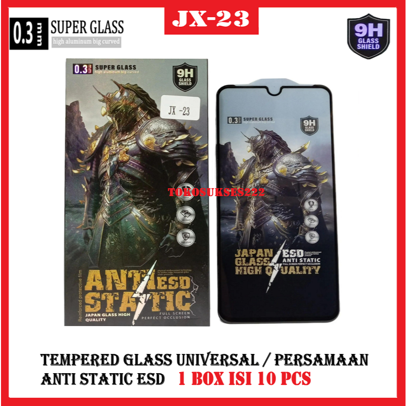 1 Box isi 10 pcs Temepred Glass Full JX-23 Anti Static ESD Japan High Quality