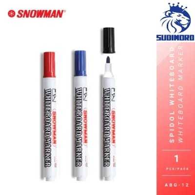 

Spidol Snowman Whiteboard Marker 1 pak isi 12 pcs Spidol Murah Berkualitas