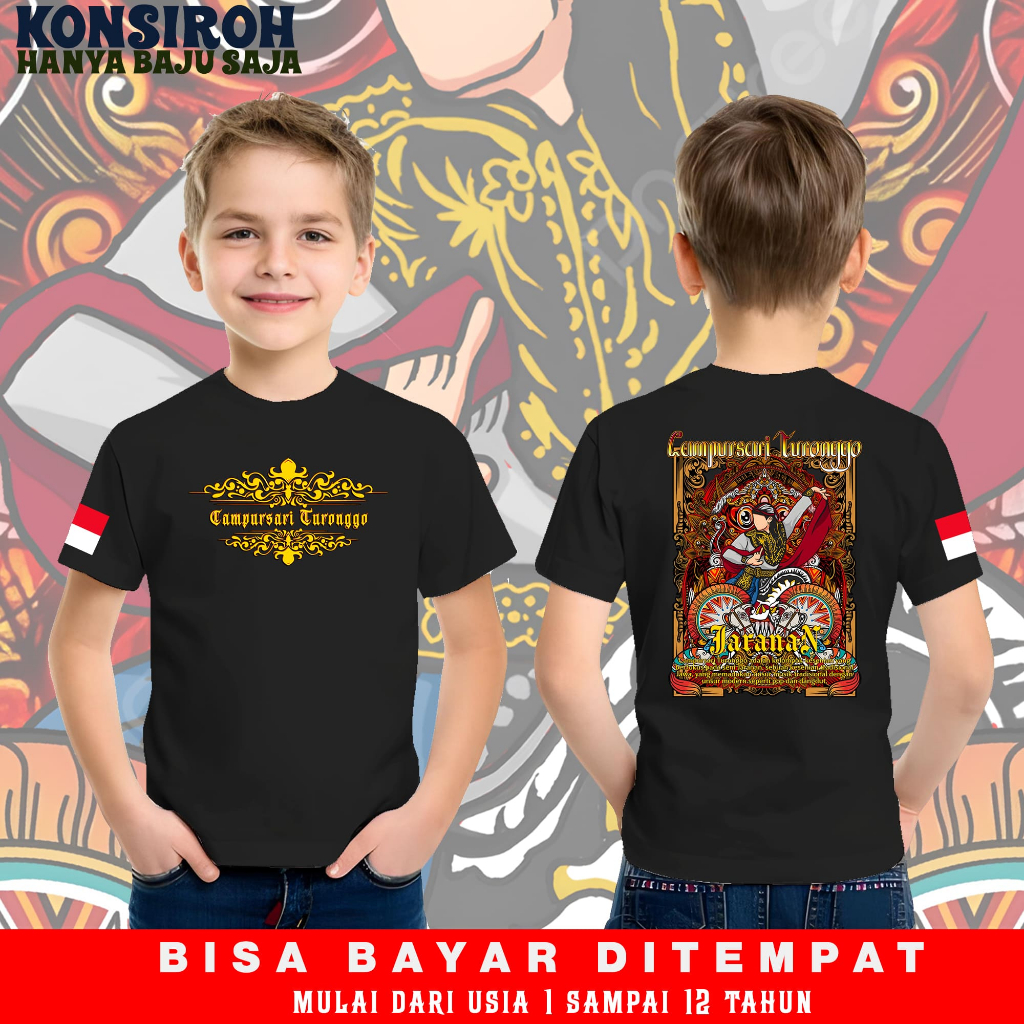 Kaos Anak Campursari Turonggo Jaranan Indonesia Baju Anak Campursari Turonggo Simo Barong Tshirt Jar