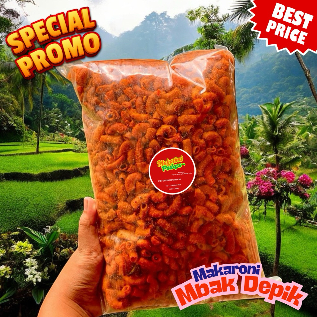 

Makaroni Pedas Camilan Kantoran 250gr – Anti Ngantuk!