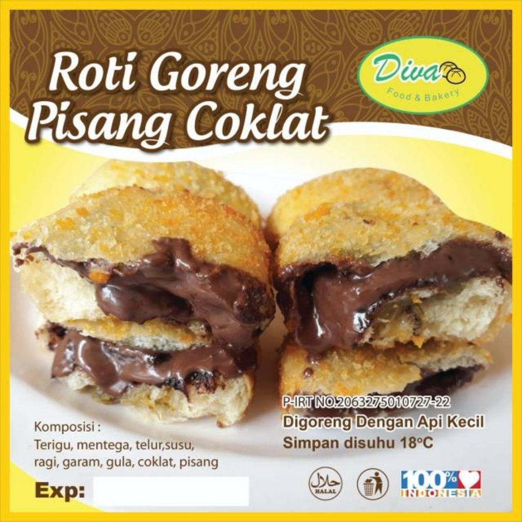 

Roti Goreng DIVA Pisang Coklat Isi 10 Pcs