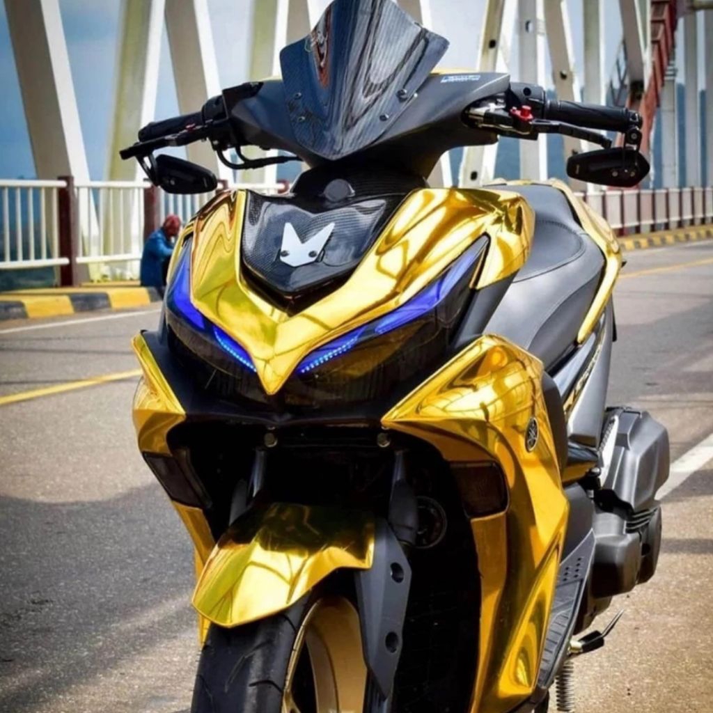 sticker skotlet motor gold chrom metalikchrom doff gold