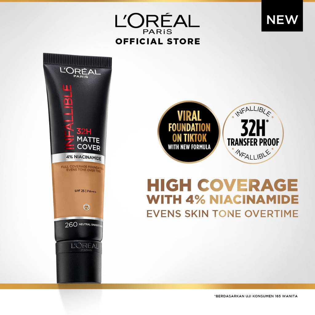 LOREAL Paris Infallible 32 Hr Matte Cover Liquid Foundation / Foundation Loreal Paris