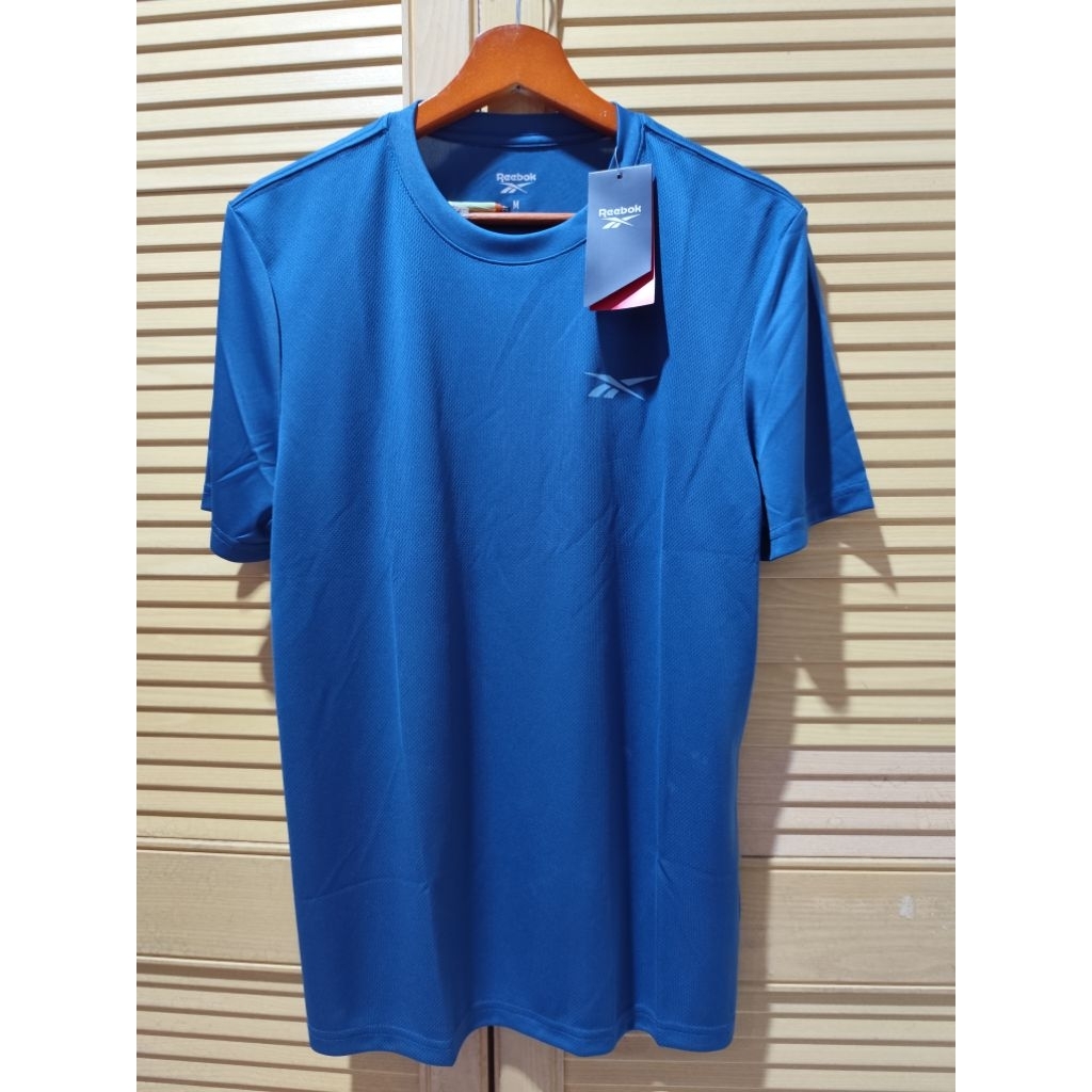 REEBOK Kaos Dryfit Pria Biru Tua 100% ORIGINAL