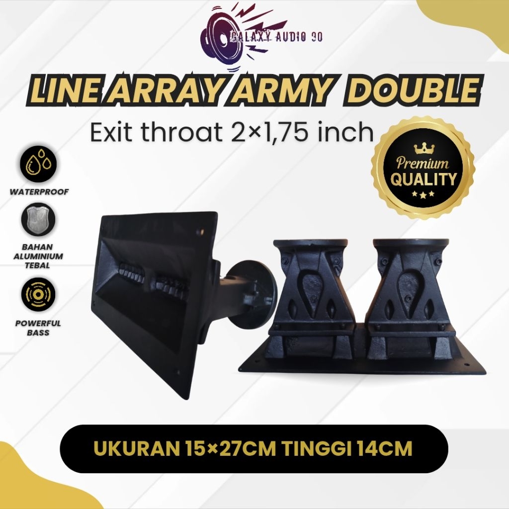 Horn Tweeter Army Double Line Array Ukuran 15×27cm Exit Troad 2×1,75 Inch