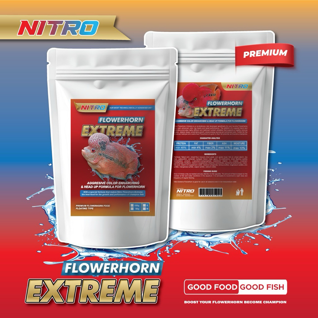 pelet nitro super color warna dan jenong big head pakan terbaik ikan hias louhan dll maksimalkan jen