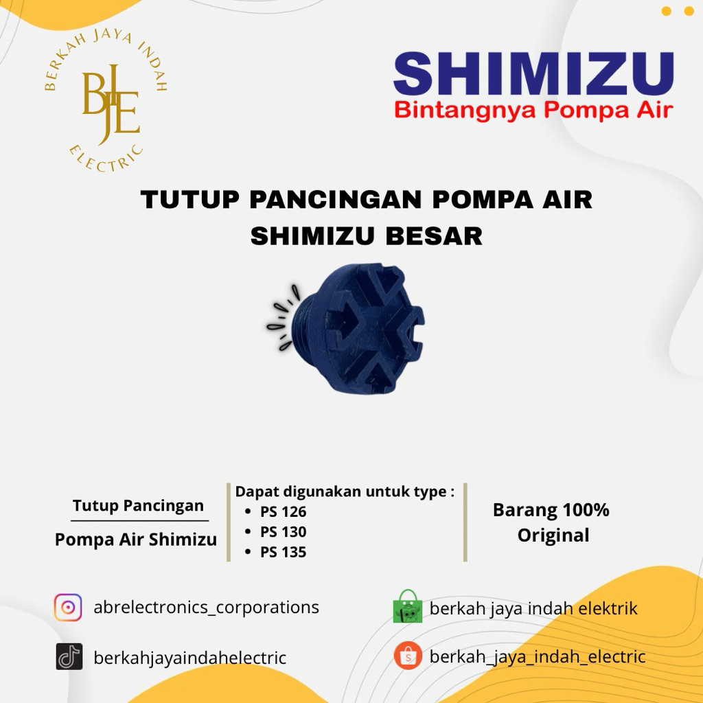 TUTUP PANCINGAN POMPA AIR SHIMIZU ORIGINAL