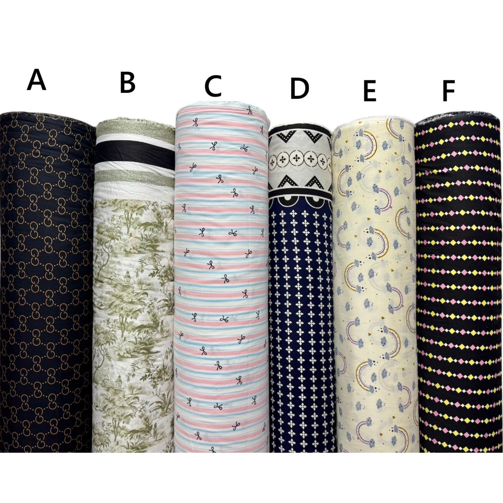 Bahan kain katun rayon viscose premium motif branded motif etnik pinggir motif pita salur motif rain
