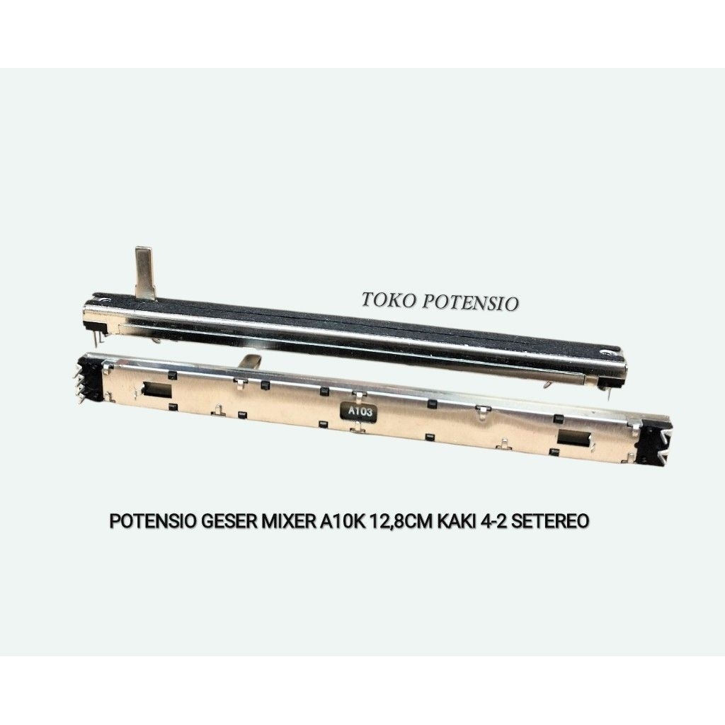 POTENSIO GESER POTENSIO MIXER  FADER A10 12,8CM KAKI 4+2 SETEREO