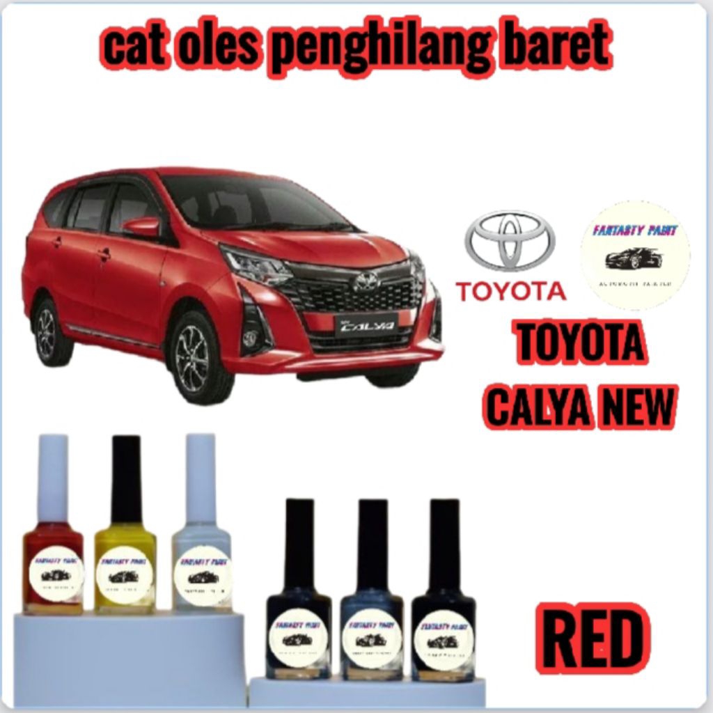 CAT OLES PENGHILANG BARET MOBIL TOYOTA CALYA NEW MERAH/RED- TERMURAH BISA COD