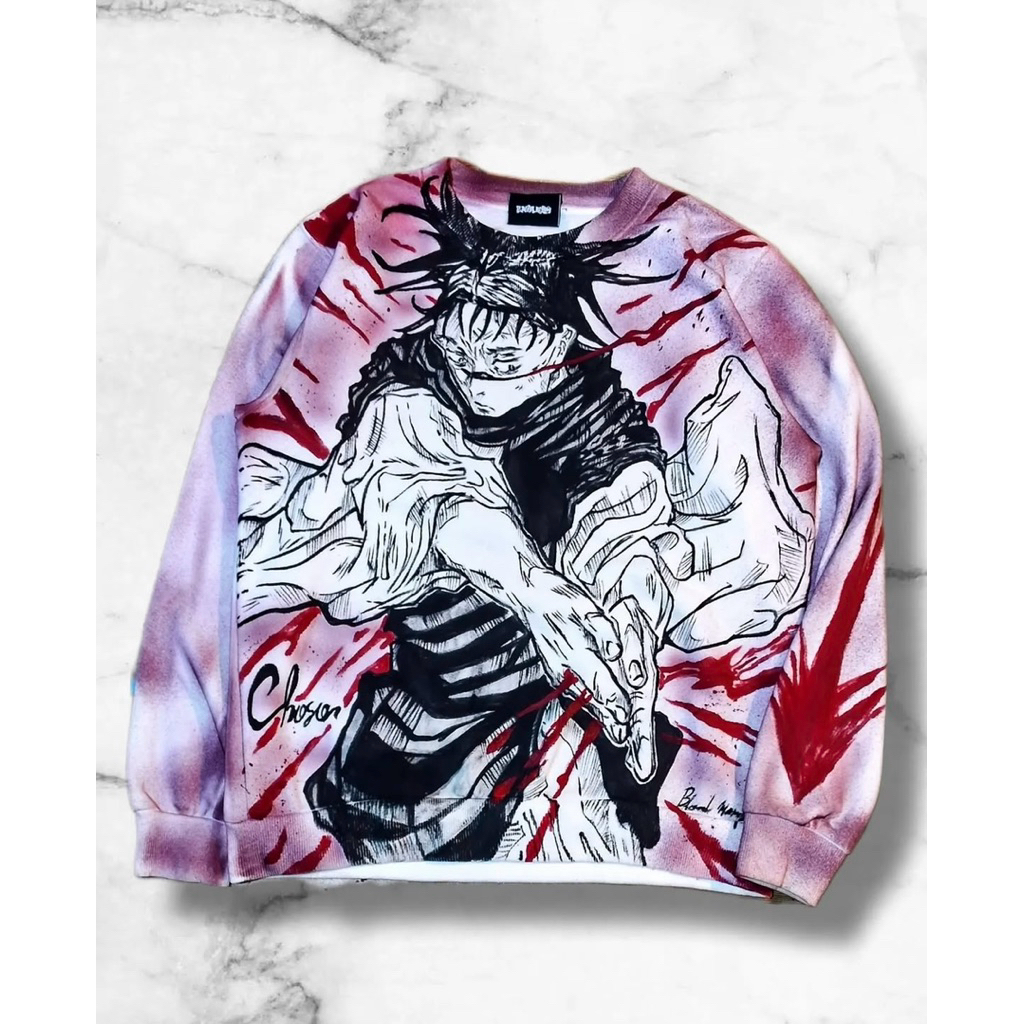Crewneck blood manipulation//choso